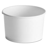 Chinet White Streetside Design Squat Paper Food Container, 8 to 10 Ounce - 50 per pack -- 20 packs per case