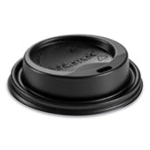 Huhtamaki Plastic Black Dome Sipper Lid for 8 Ounce Hot Cups -- 1000 per case