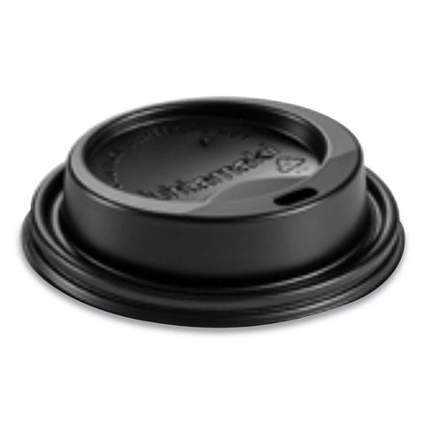 Huhtamaki Plastic Black Dome Sipper Lid for 8 Ounce Hot Cups -- 1000 per case