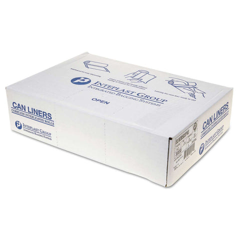 Inteplast Group Plastic Clear Low-Density Commercial Can Liner, 60 Gallon -- 100 per case