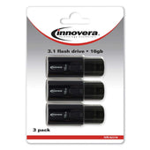 Innovera USB 3.0 Flash Drive, 16 GB Capacity - 3 per pack -- 1 pack