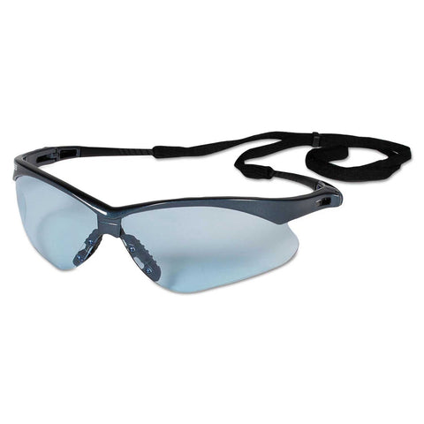 KleenGuard Blue Frame Light Blue Uncoated Lens V30 Nemesis Safety Glass -- 12 per case