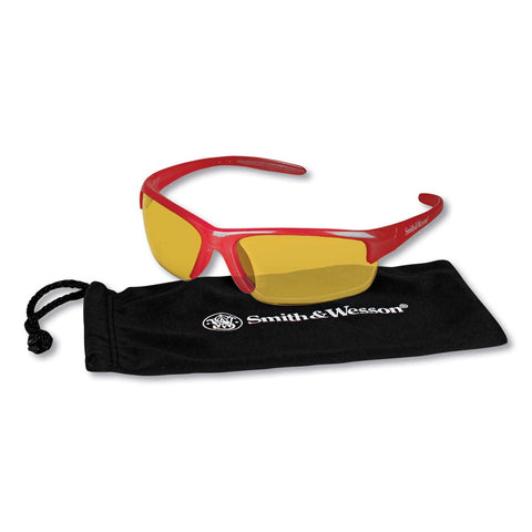 KleenGuard Red Frames Amber/yellow Lens Equalizer Safety Glass -- 12 per case