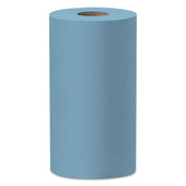 WypAll X60 Hydroknit Unscented Blue Cloth, 19 3/5 X 13 2/5 inch - 130 per roll -- 6 rolls per case