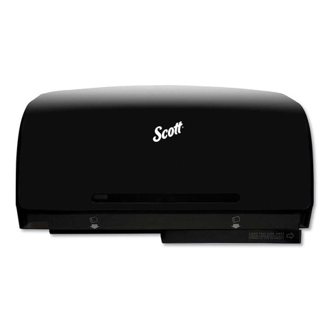Scott Plastic Black Pro Coreless Twin Jumbo Roll Tissue Dispenser, 23 1/2 X 6 3/4 X 11 7/8 inch