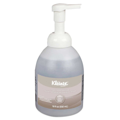 Kleenex Alcohol Free Clear Foam Hand Sanitizer, 18 Ounce Pump Bottle -- 4 per case