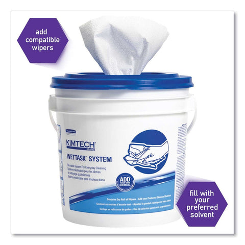 Kimtech White/Blue Wettask Wiper Bucket -- 4 per case