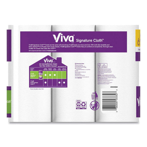 Viva Signature Cloth Choose A Sheet White Kitchen Paper Towel Roll, 11 x 5.9 inch - 6 rolls per pack -- 4 packs per case