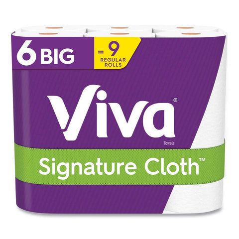 Viva Signature Cloth Choose A Sheet White Kitchen Paper Towel Roll, 11 x 5.9 inch - 6 rolls per pack -- 4 packs per case