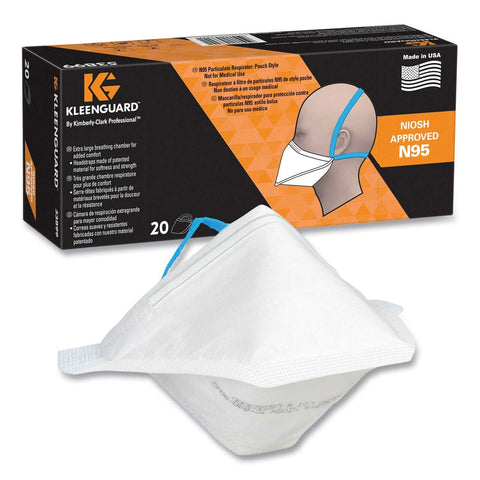 KleenGuard Regular Size N95 Respirator - 20 per box -- 1 box