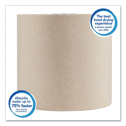 Scott Brown Essential 100 Percent Recycled Fiber Hard Roll Towel, 8 inch x 700 Feet -- 6 per case