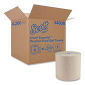 Scott Brown Essential 100 Percent Recycled Fiber Hard Roll Towel, 8 inch x 700 Feet -- 6 per case