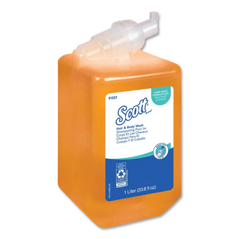 Scott Citrus Floral Essential Hair and Body Wash, 1 Liter Bottle -- 6 per case