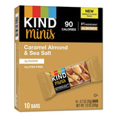 Kind Minis Caramel Almond Nuts and Sea Salt Bar, 0.7 Ounce - 10 per pack -- 1 pack per case