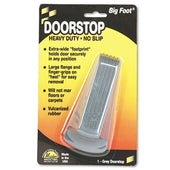 Master Caster Big Foot Gray No Slip Rubber Wedge Doorstop, 2.25 x 4.75 x 1.25 inch