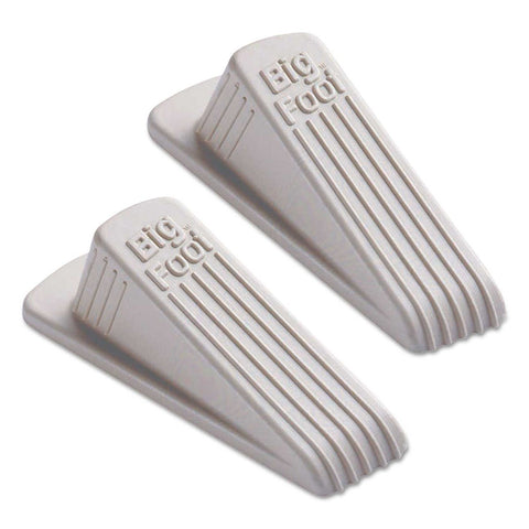 Master Caster Big Foot Beige No Slip Rubber Wedge Doorstop, 2.25 x 4.75 x 1.25 inch - 2 per pack -- 1 pack per case
