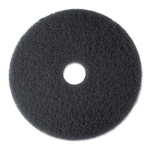 3M Black Low-Speed High Productivity Floor Pad 7300, 19 inch Diameter -- 5 per case