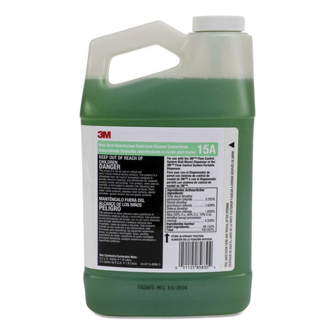3M Non-Acid Disinfectant Bathroom Cleaner Concentrate, 0.5 Gallon Bottle -- 4 per case