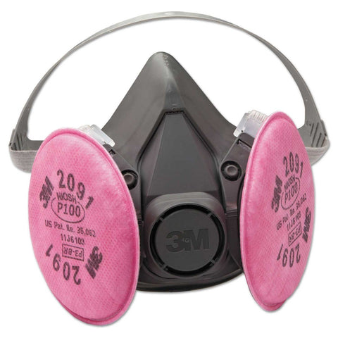 3M 6000 Series Medium Reusable Half Facepiece Respirator Assembly with Particulate Filters