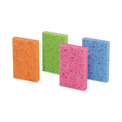ocelo Vibrant Color Sponge - Assorted Colors, 4.7 x 3, 0.6 inch Thick - 4 per pack -- 1 pack