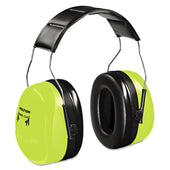 3M Peltor Optime 105 Hi-Viz Green Over the Head Earmuffs