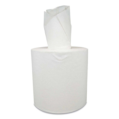 Morcon Tissue Morsoft 2-Ply Paper White Center-Pull Roll Towel, 8 inch Dia - 500 sheets per roll -- 6 rolls per case