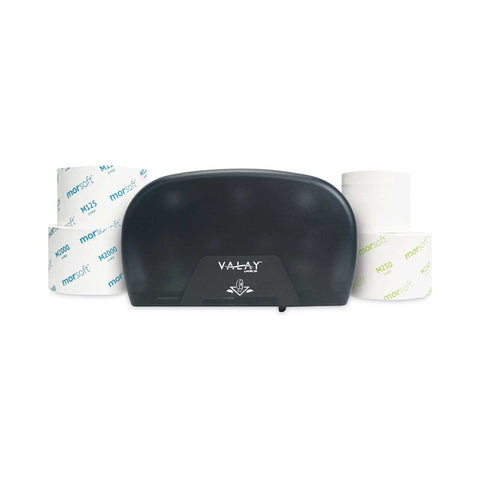 Morcon Black Morsoft Plastic Small Core Tissue Dispenser, 5.4 x 8.51 x 13.55 inch