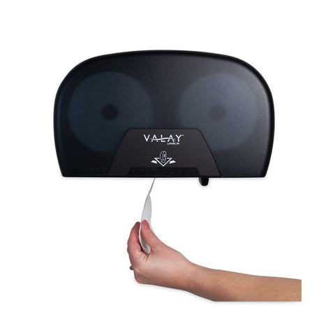 Morcon Black Morsoft Plastic Small Core Tissue Dispenser, 5.4 x 8.51 x 13.55 inch