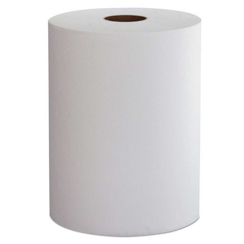 Morcon Tissue White Paper 1-Ply Unscented Roll Towel, 10 inch x 800 Feet -- 6 rolls per case