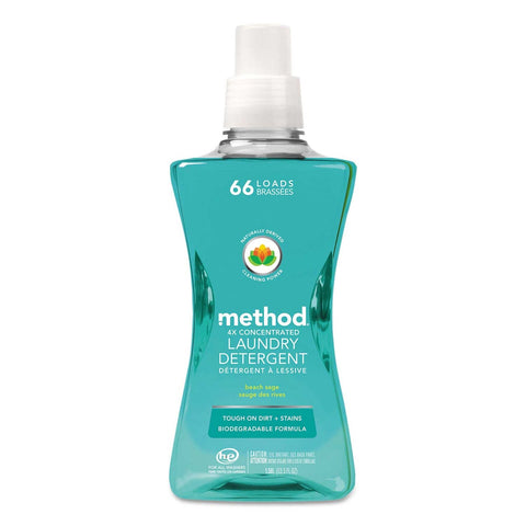 Method Beach Sage 4x Concentrated Laundry Detergent, 53.5 Ounce Bottle -- 4 per case