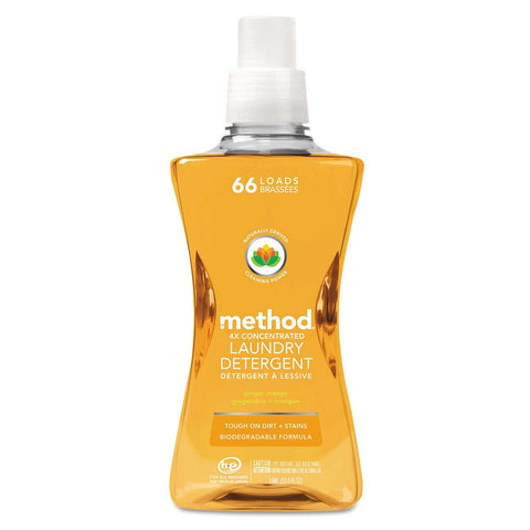 Method Ginger Mango 4x Concentrated Laundry Detergent, 53.5 Ounce Bottle -- 4 per case