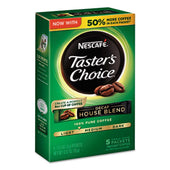Nescafe Tasters Choice Decaf House Blend Instant Coffee, 0.1 Ounce Stick - 5 per box -- 12 boxes per case