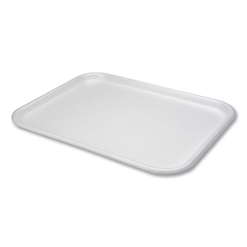 Pactiv Polystyrene White Number 1216 Supermarket Tray, 16.25 x 12.63 x 0.63 inch -- 100 per case