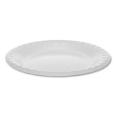 Pactiv Polystyrene White Laminated Foam Plate, 6 inch Diameter -- 1000 per case