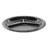 Pactiv Polystyrene Black Cut Resistant Laminated Foam Plate, 10.25 inch Diameter -- 540 per case