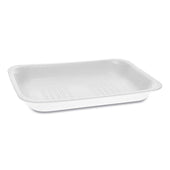 Pactiv Polystyrene White Number 2 Meat Tray, 8.38 x 5.88 x 1.21 inch -- 500 per case