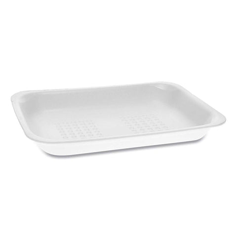 Pactiv Polystyrene White Number 2 Meat Tray, 8.38 x 5.88 x 1.21 inch -- 500 per case