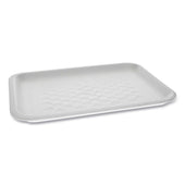 Pactiv Polystyrene White Number 2S Supermarket Tray, 10.75 x 5.5 x 1.2 inch -- 500 per case