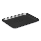 Pactiv Polystyrene Black Number 4PZ Supermarket Trays, 9.25 x 7.25 x 1.38 inch -- 400 per case
