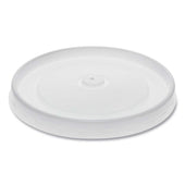 Pactiv White Paper Soup Cup Lid Only, 3.13 Diameter x 0.69 Height inch -- 500 per case