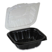 Pactiv EarthChoice Black and Clear 1 Compartment Hinged Lid Takeout Container, 16 Ounce -- 321 per case