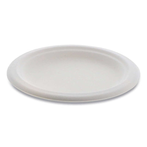 Pactiv EarthChoice Natural Compostable Fiber Blend Bagasse Plate, 6 inch Diameter -- 1000 per case