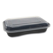 Pactiv EarthChoice Versa2Go Black and Clear Microwaveable Container, 27 Ounce -- 150 per case