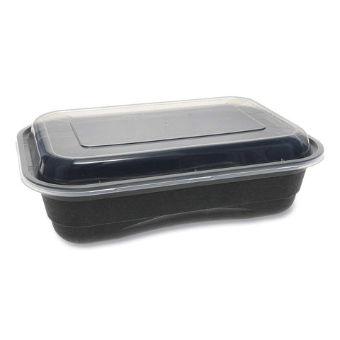 Pactiv EarthChoice Versa2Go Black and Clear Microwaveable Container, 36 Ounce -- 150 per case