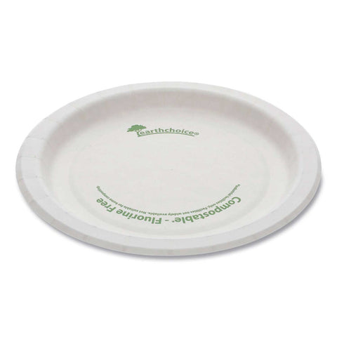 Pactiv EarthChoice White Compostable Pressware Plate, 6 inch Diameter -- 750 per case
