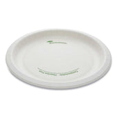 Pactiv EarthChoice White Compostable Pressware Plate, 9 inch Diameter -- 450 per case