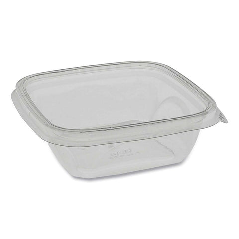 Pactiv EarthChoice PET Clear Recycled Square Base Salad Container, 12 Ounce -- 504 per case