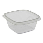 Pactiv EarthChoice PET Clear Recycled Square Base Salad Container, 16 Ounce -- 504 per case