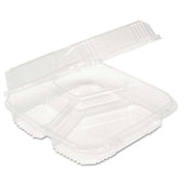 Pactiv ClearView Smart Lock Clear 3 Compartment Food Container, 5 to 14 Ounce -- 200 per case