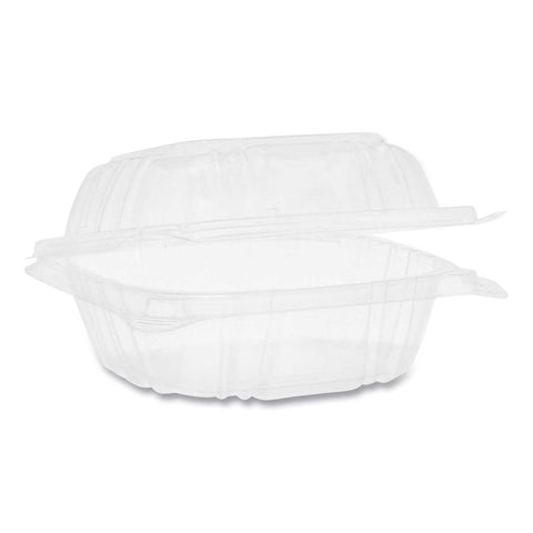 Pactiv Sensation SmartLock Clear Hinged Lid Container, 5.24 x 5.25 x 2.57 inch -- 375 per case